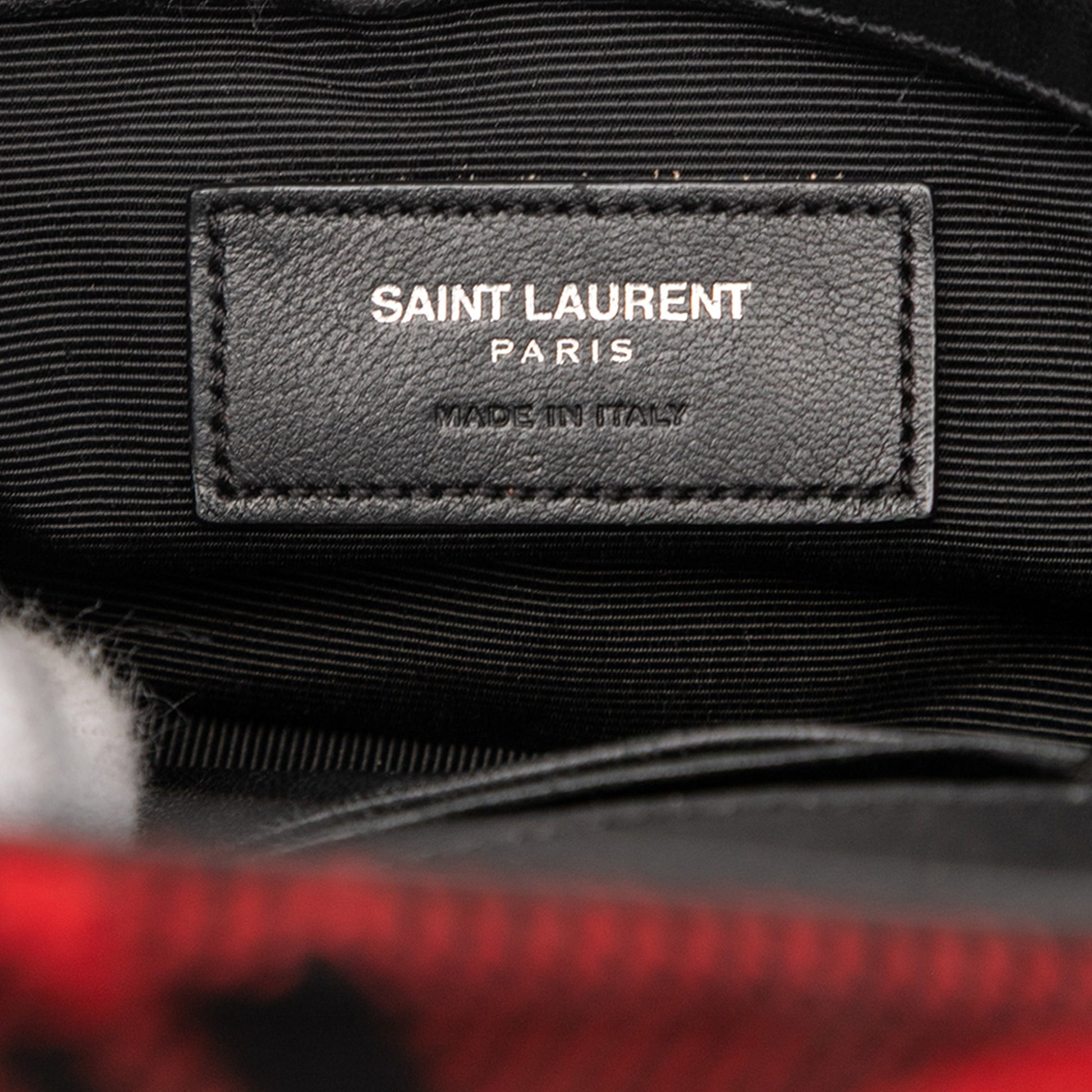 Saint Laurent Baby Chevron Tartan Wool Monogram Classic Chain Bag