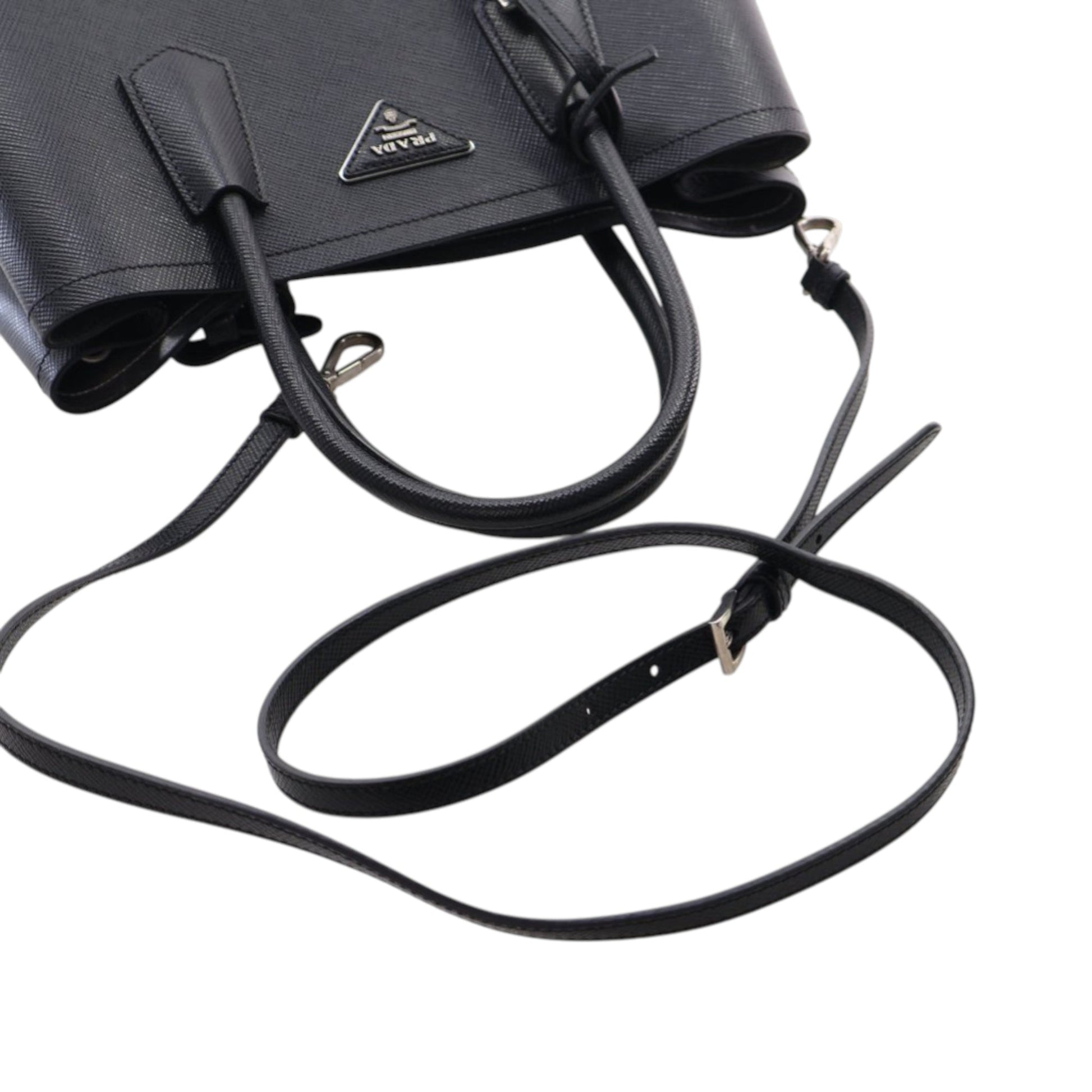 Prada Medium Saffiano Cuir Double Satchel