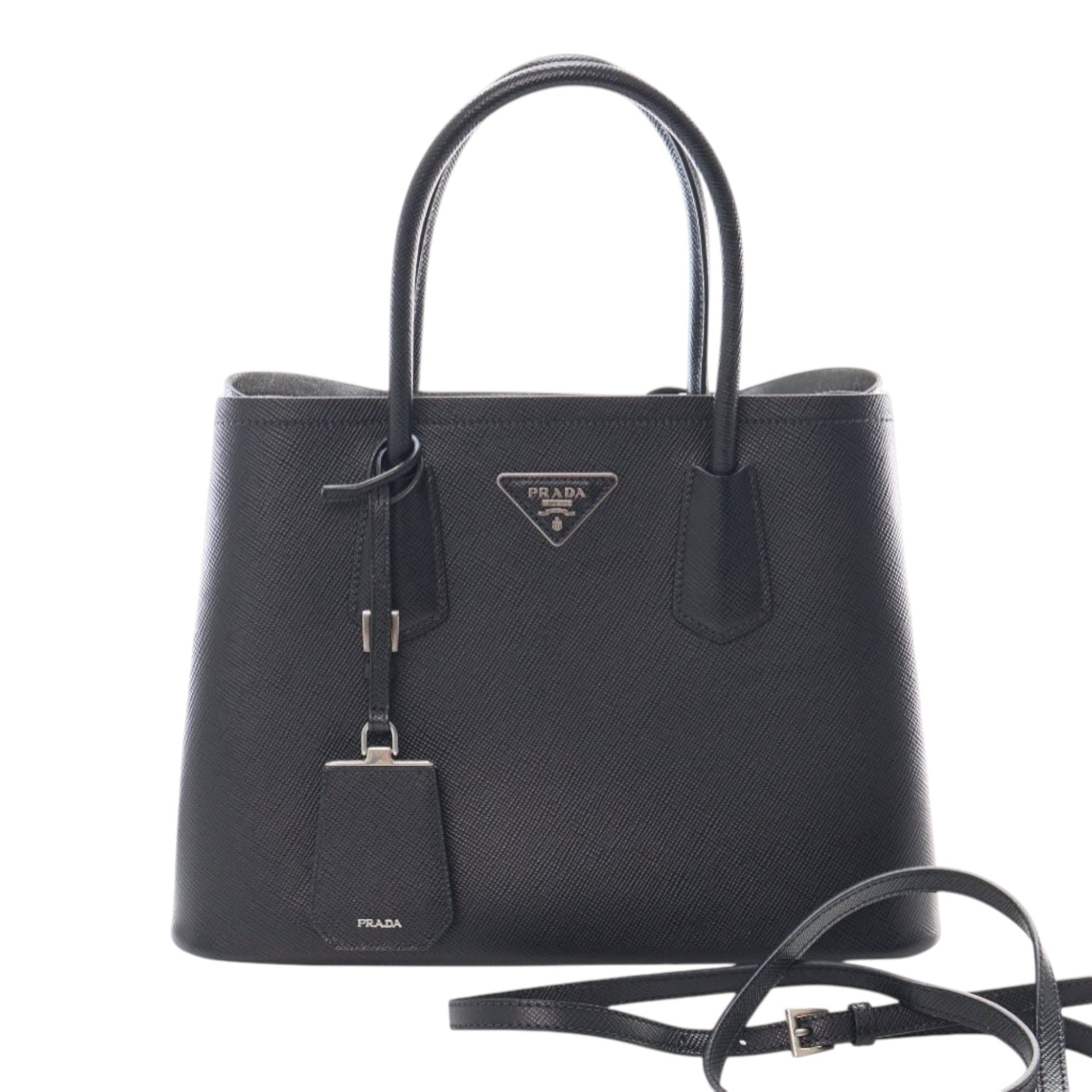 Prada Medium Saffiano Cuir Double Satchel