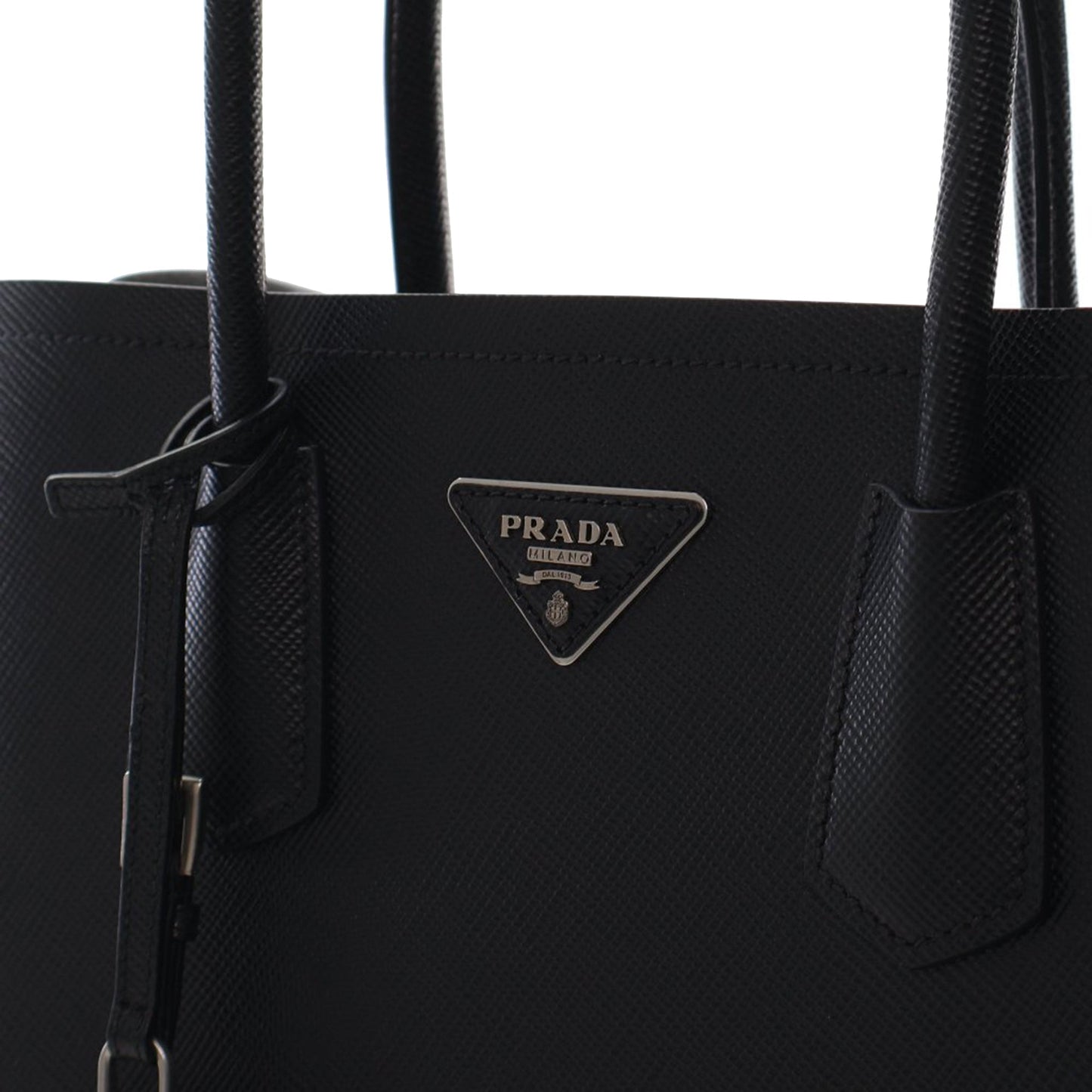 Prada Medium Saffiano Cuir Double Satchel