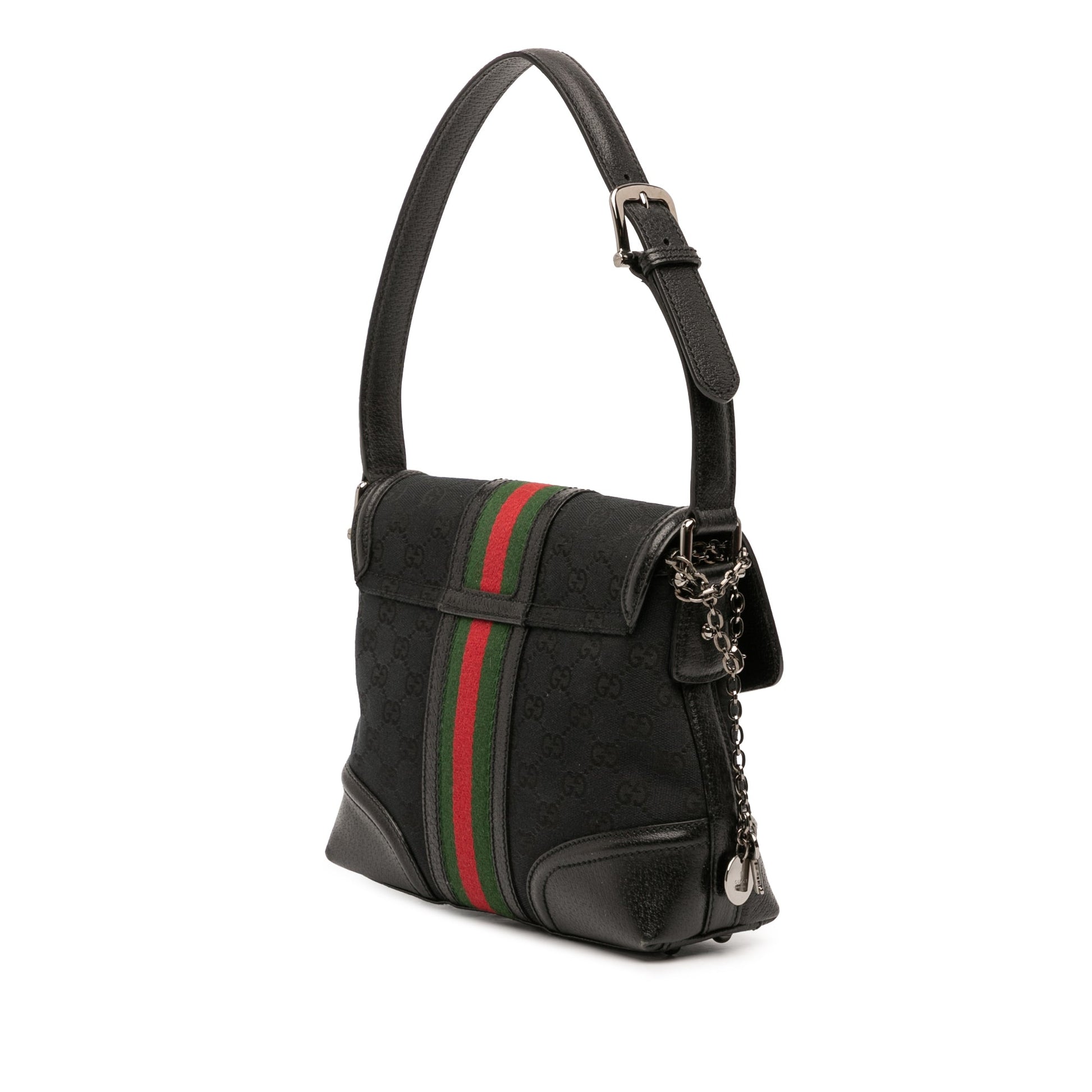 Gucci Small GG Canvas Web Treasure Shoulder Bag
