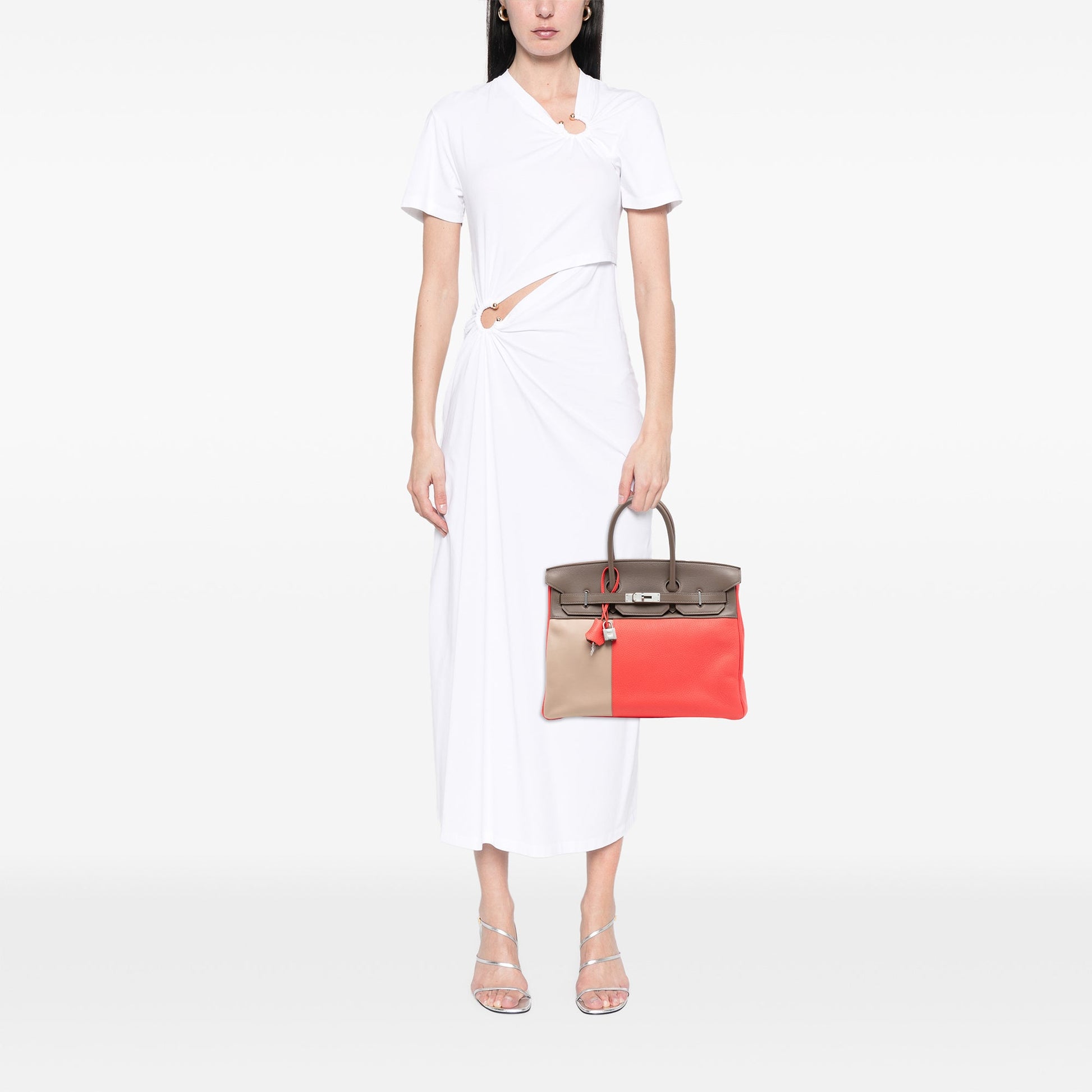 Hermès Tricolor Clemence and Swift Birkin Cascade Retourne 35