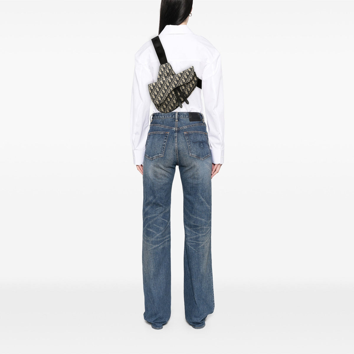 Dior Oblique Canvas Saddle Crossbody