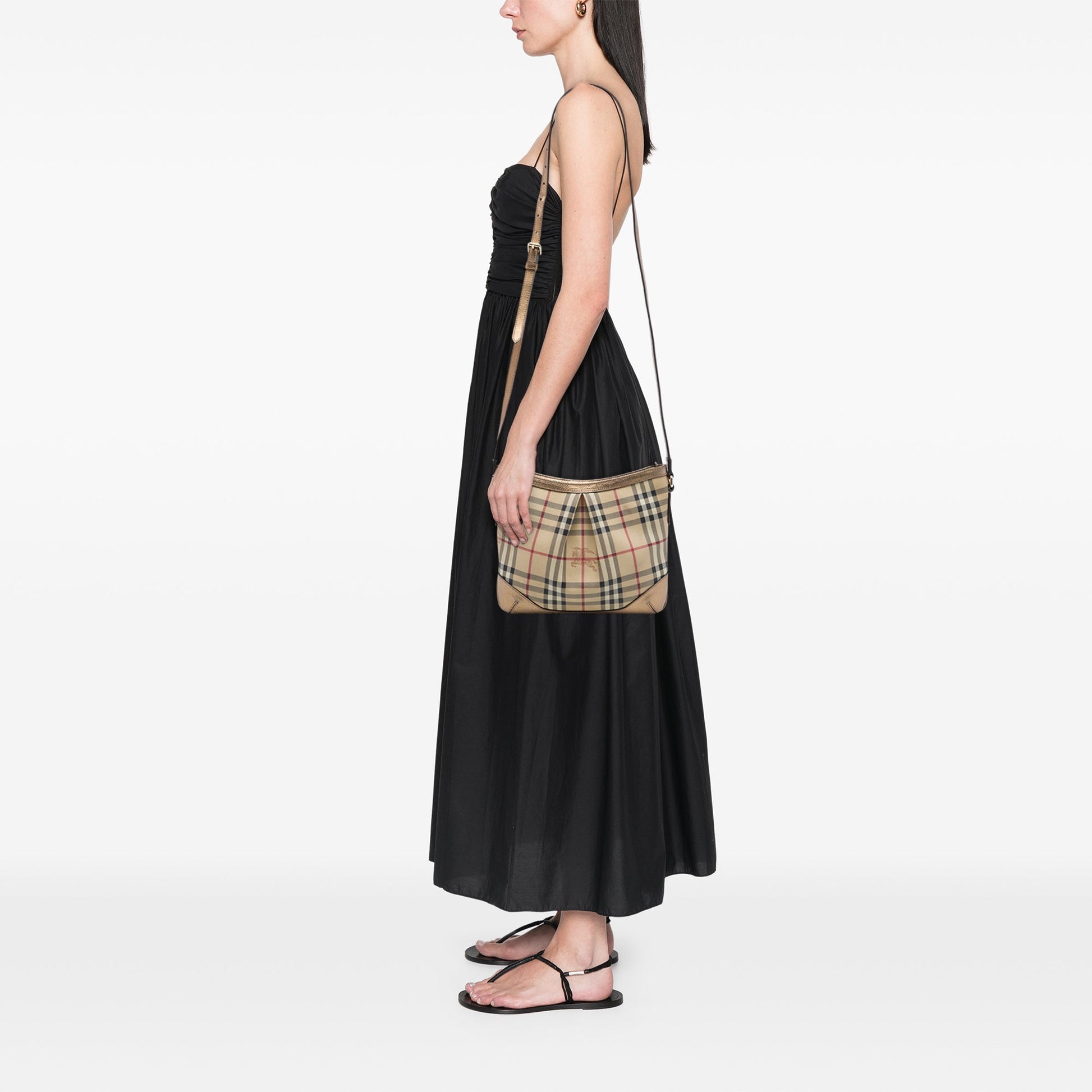 Burberry Haymarket Check Coated Canvas Hartham Crossbody