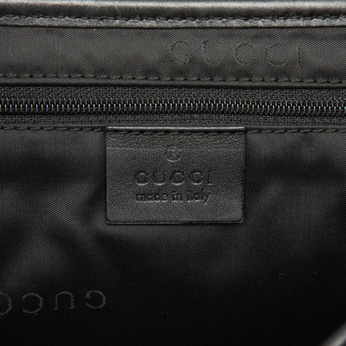 Gucci GG Canvas Tiger Charm Shoulder Bag — Black