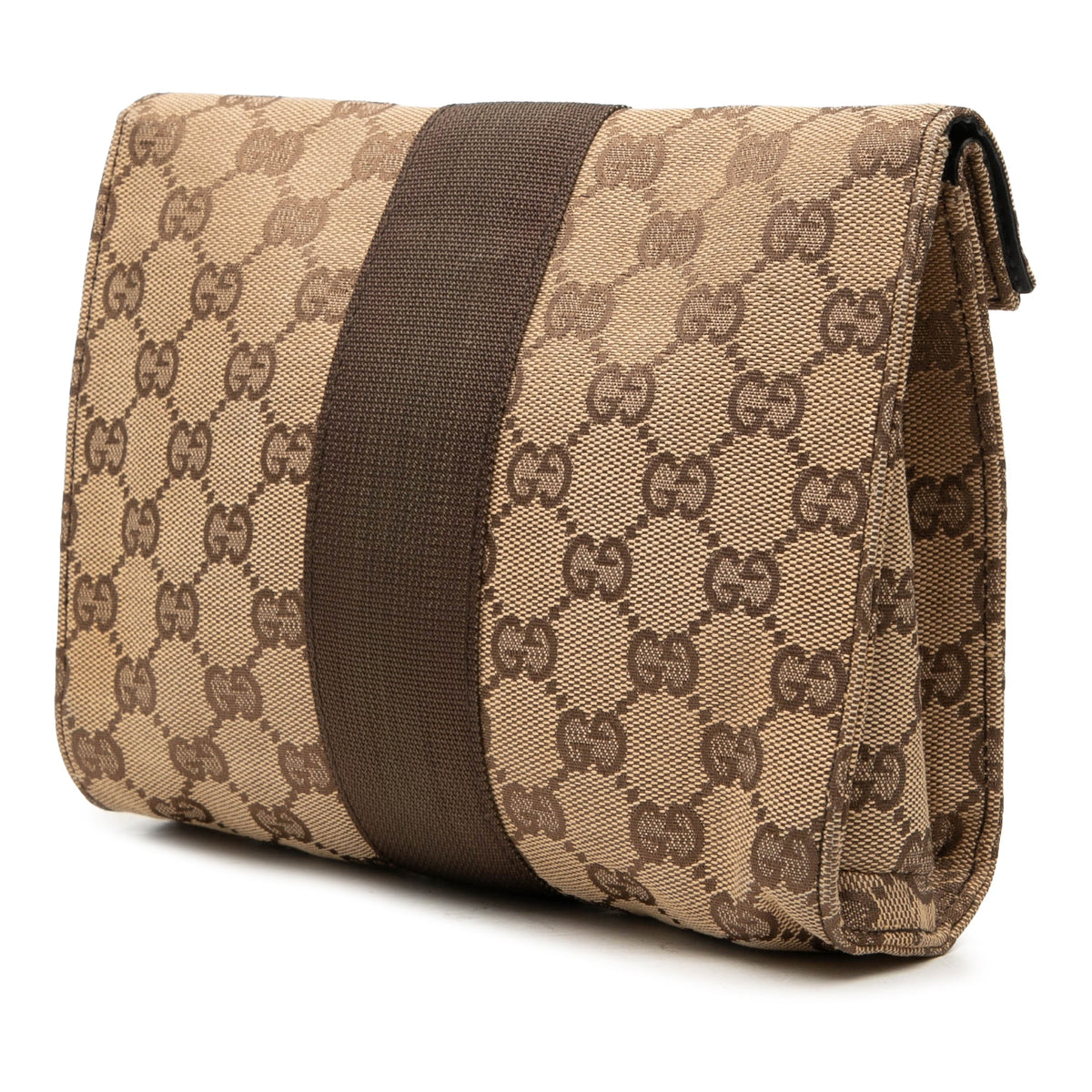 Gucci GG Canvas Clutch — Beige