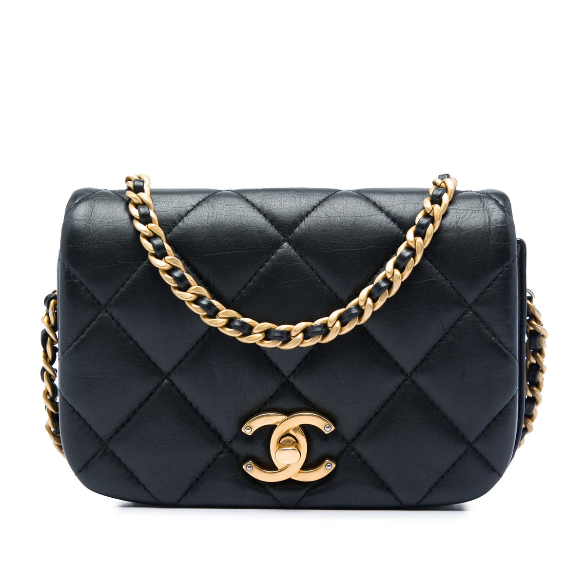 Chanel Mini Quilted Calfskin Nailed CC Flap
