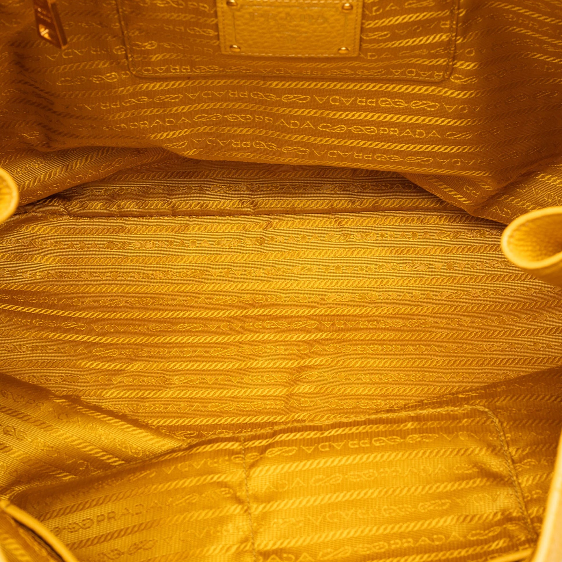 Prada Vitello Daino Side Zip Convertible Tote