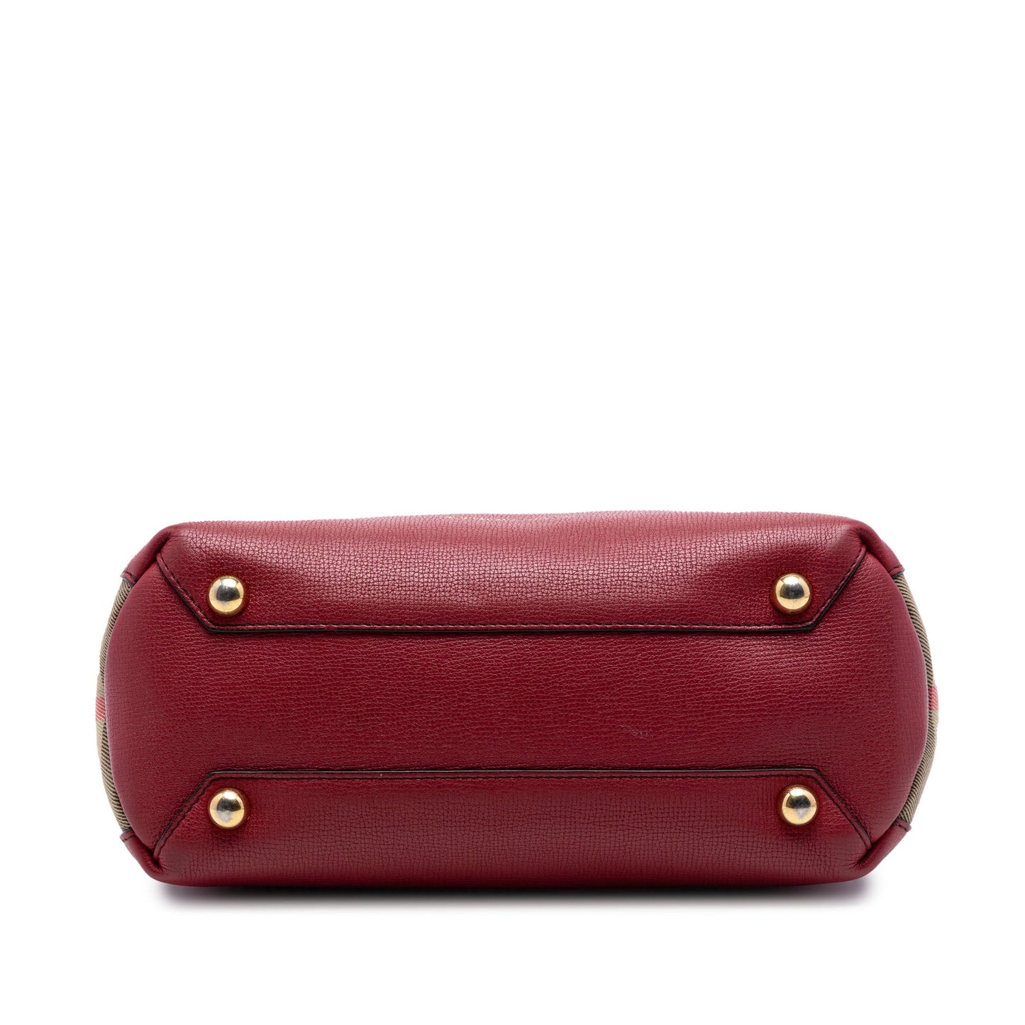 Burberry Small Grainy Calfskin and House Check Banner Satchel