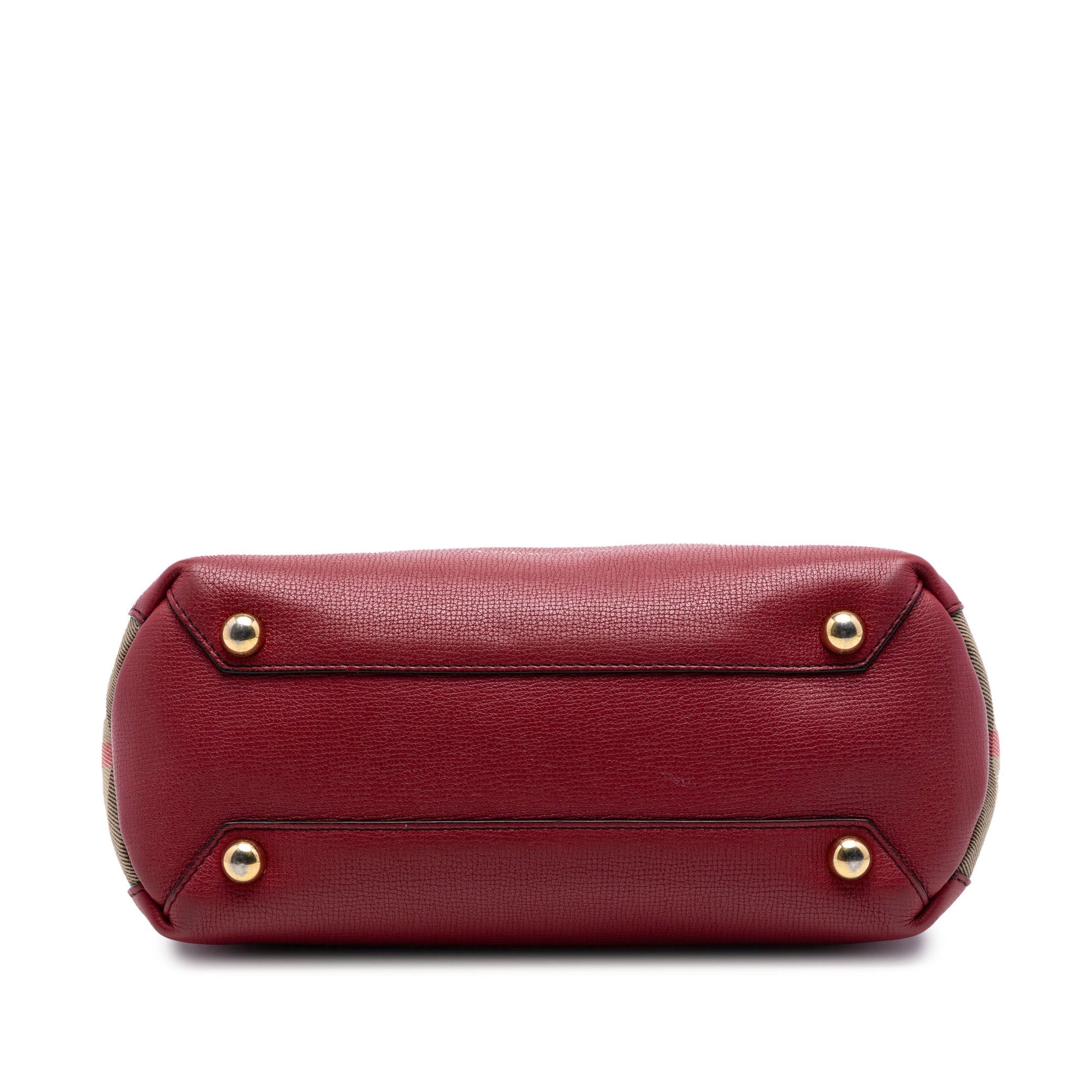 Burberry Small Grainy Calfskin and House Check Banner Satchel