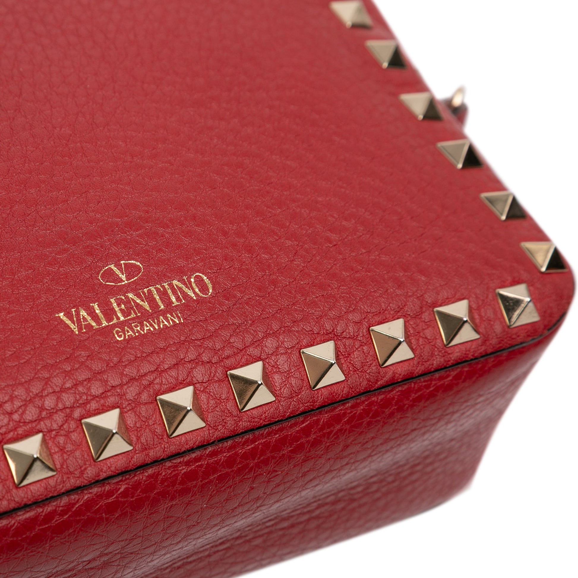 Valentino Grainy Calfskin Rockstud Camera Bag