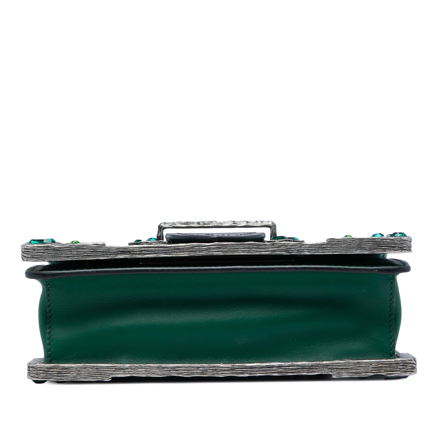 Prada Saffiano Trimmed City Calf Crystal Cahier Crossbody