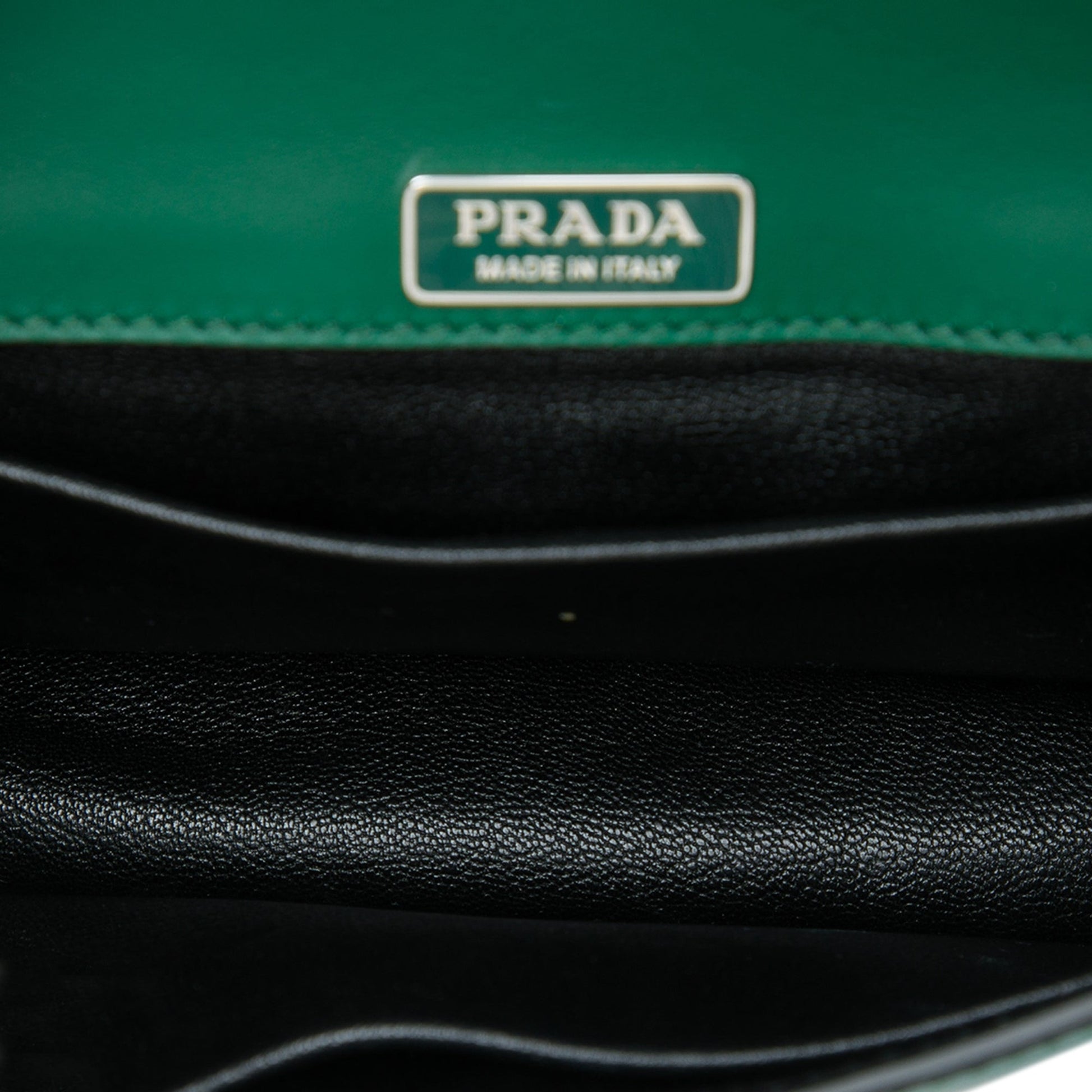 Prada Saffiano Trimmed City Calf Crystal Cahier Crossbody