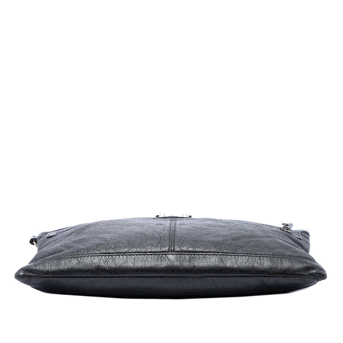 Balenciaga Lambskin Motocross Classic Clip Clutch L — Black