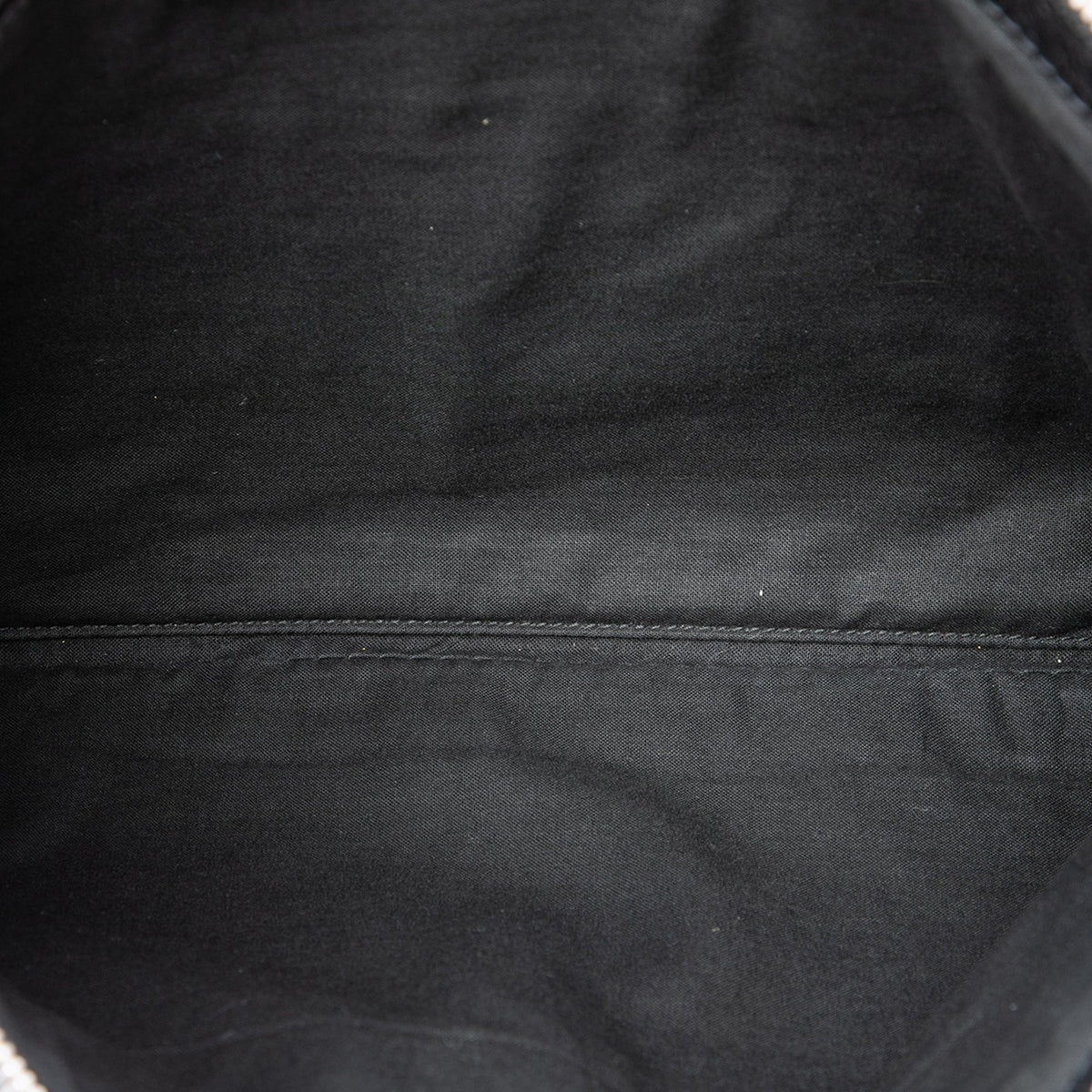 Balenciaga Lambskin Motocross Classic Clip Clutch L — Black