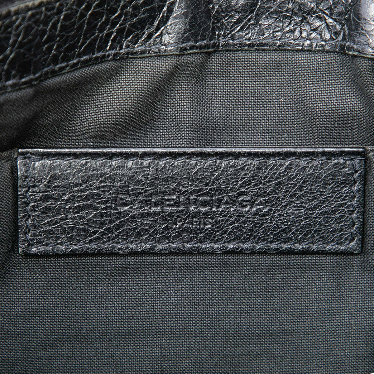 Balenciaga Lambskin Motocross Classic Clip Clutch L — Black