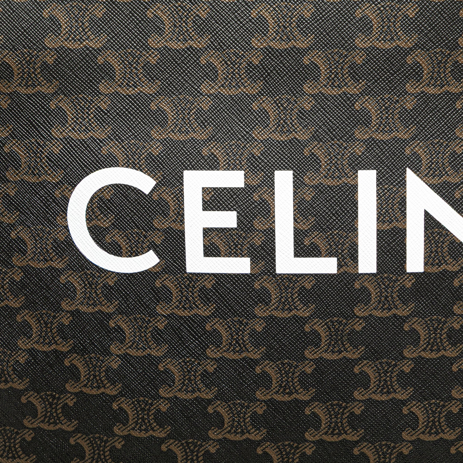 Celine Small Triomphe Coated Canvas Vertical Cabas Tote