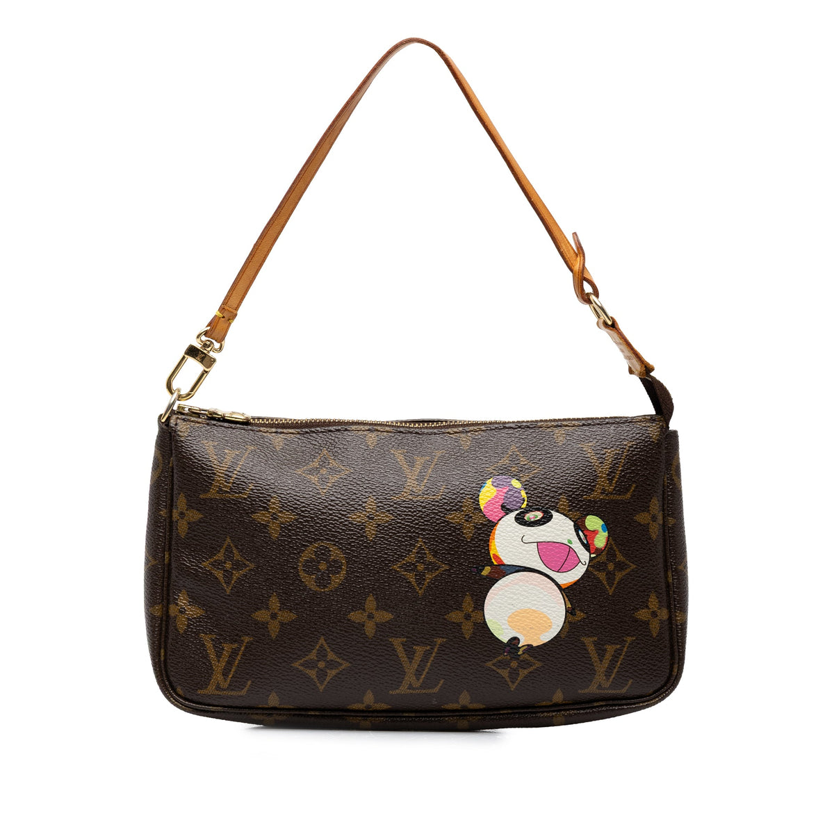 Louis Vuitton Takashi Murakami Monogram Panda Pochette Accessoires — Brown
