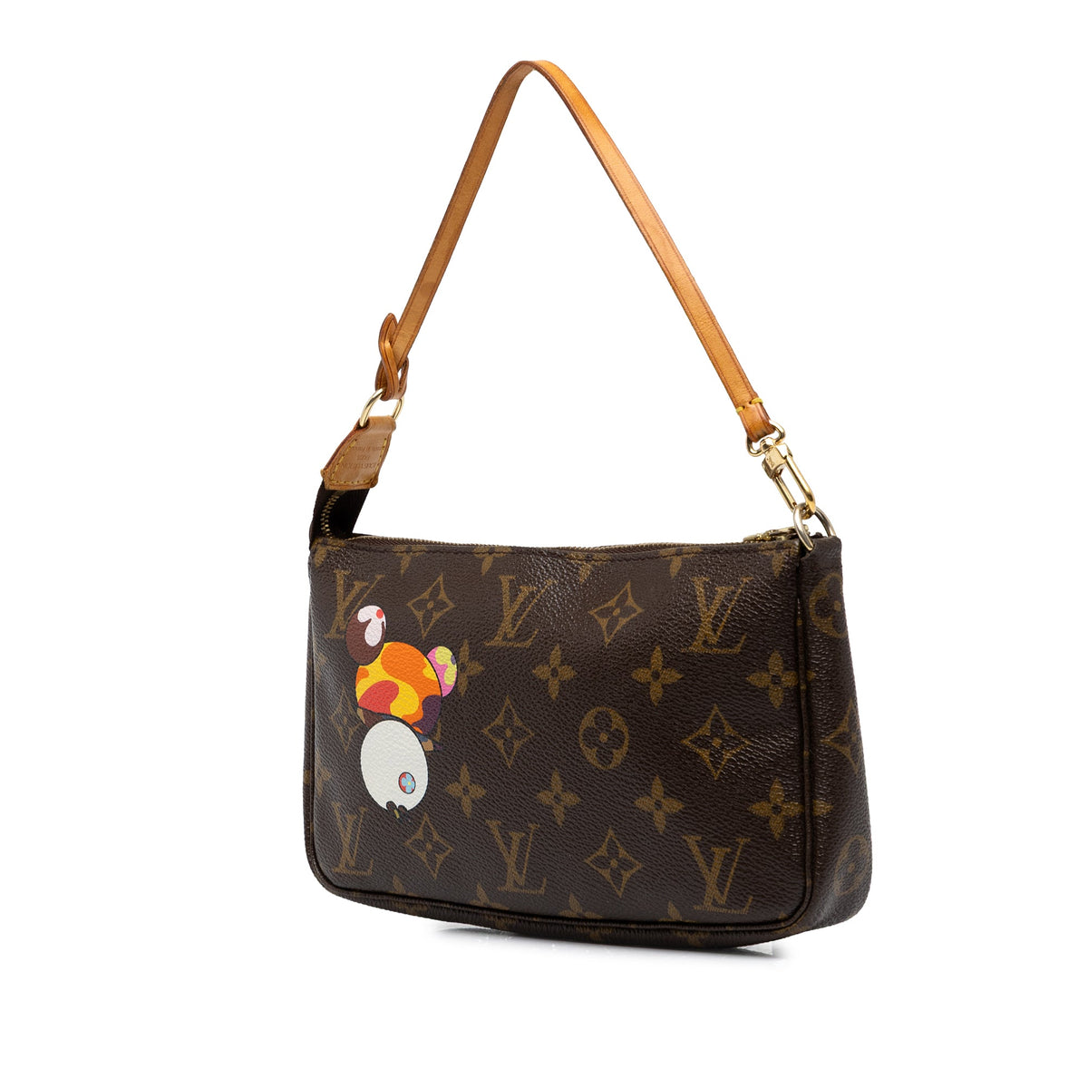 Louis Vuitton Takashi Murakami Monogram Panda Pochette Accessoires — Brown