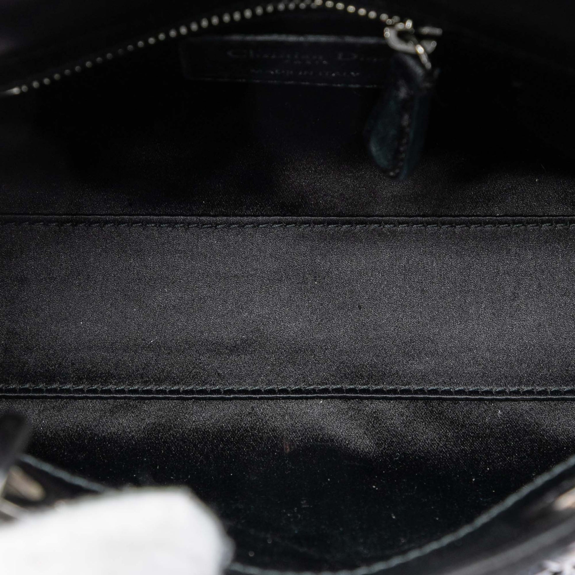 Dior Mini Satin Cannage Strass Crystal Embellished Lady Dior