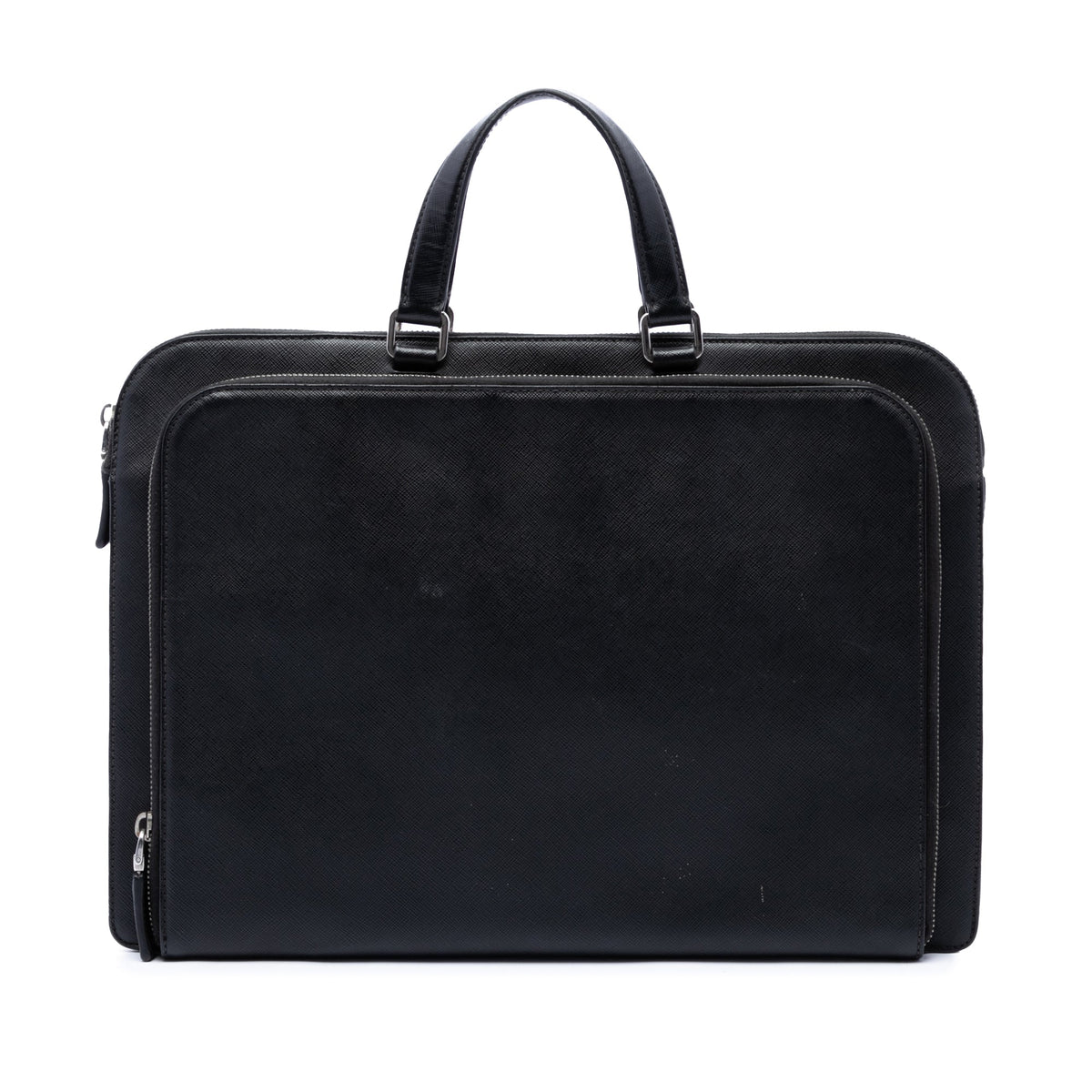 Prada Saffiano Business Bag — Black