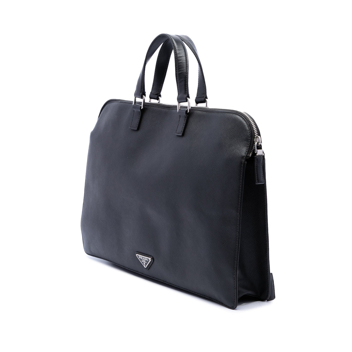 Prada Saffiano Business Bag — Black