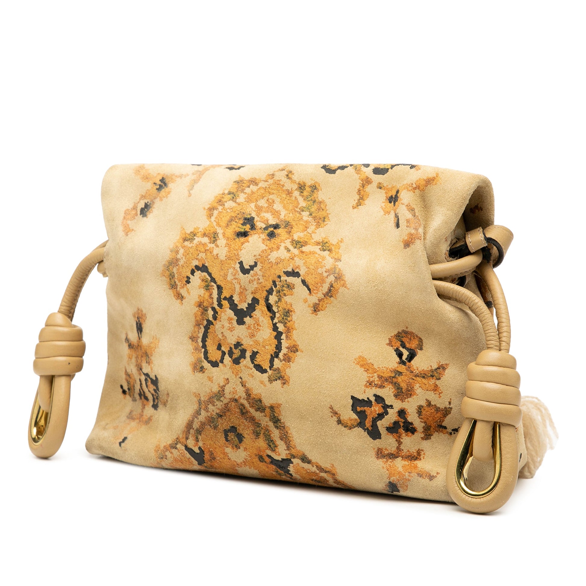 LOEWE Suede Tapestry Flamenco Knot Crossbody