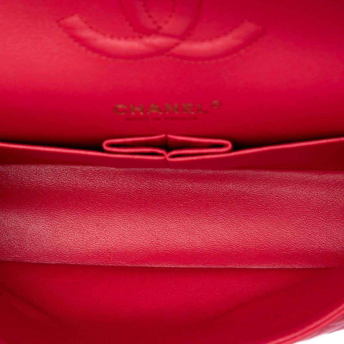 Chanel Medium Classic Lambskin Double Flap — Pink