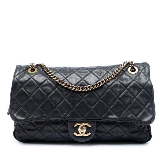 Chanel Large Quilted Iridescent Calfskin Shiva Flap
