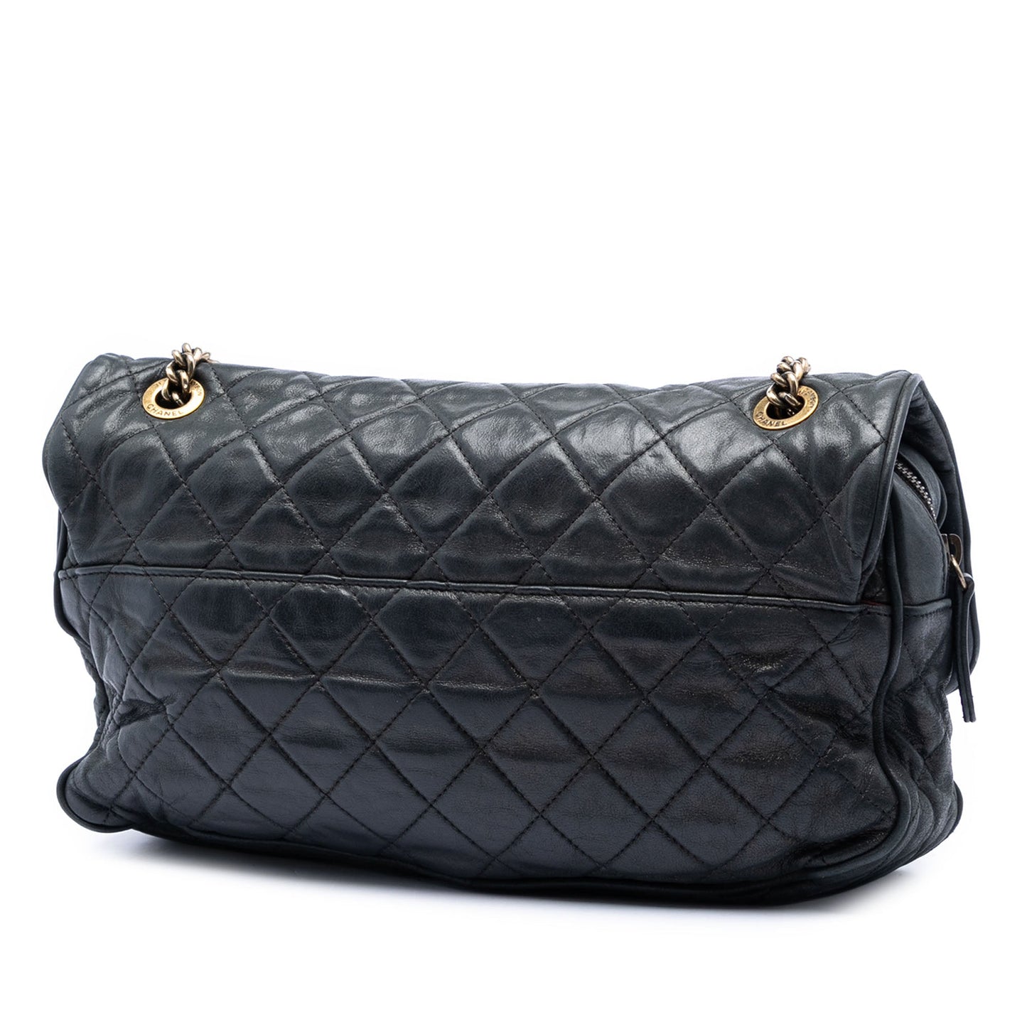 Chanel Large Quilted Iridescent Calfskin Shiva Flap
