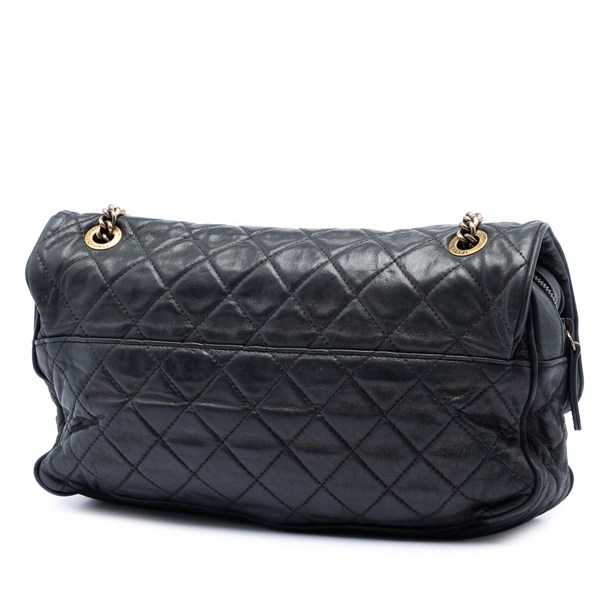 Chanel Large Quilted Iridescent Calfskin Shiva Flap