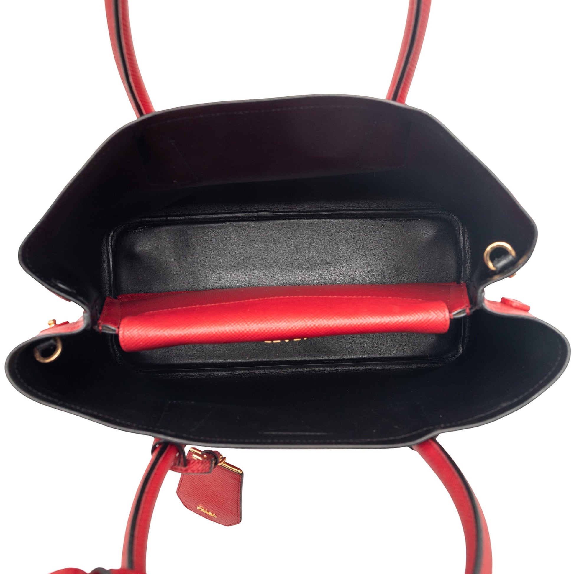 Prada Medium Saffiano Cuir Double Satchel