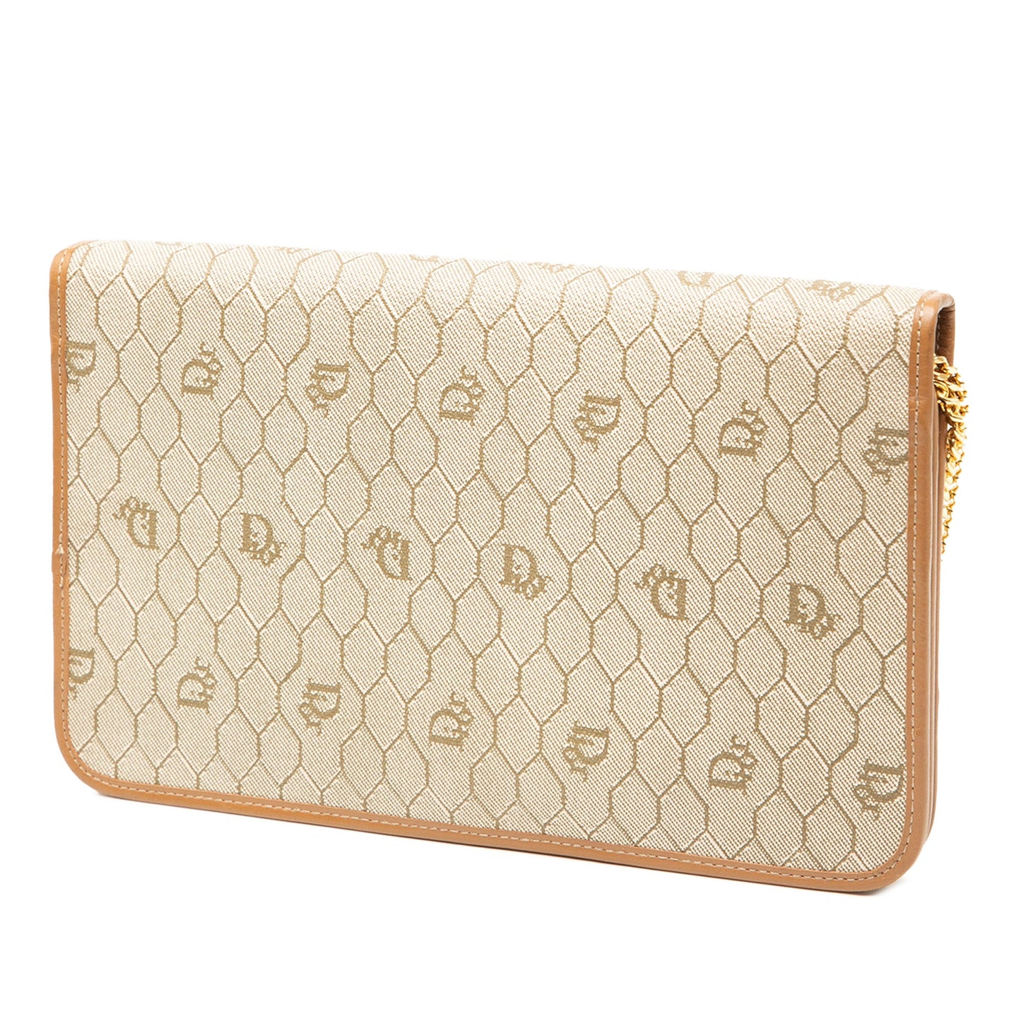 Dior Honeycomb Coated Canvas Chain Shoulder Bag