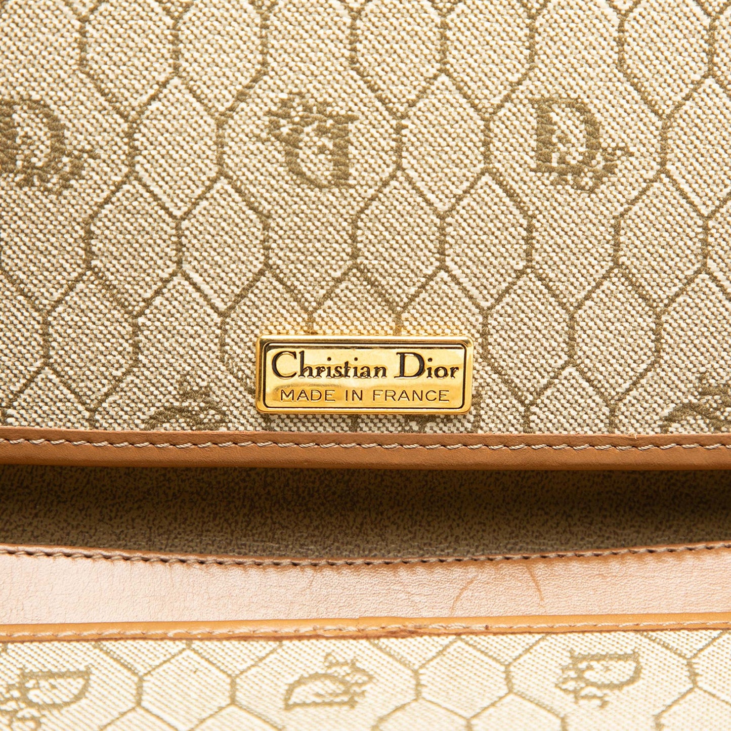 Dior Honeycomb Coated Canvas Chain Shoulder Bag