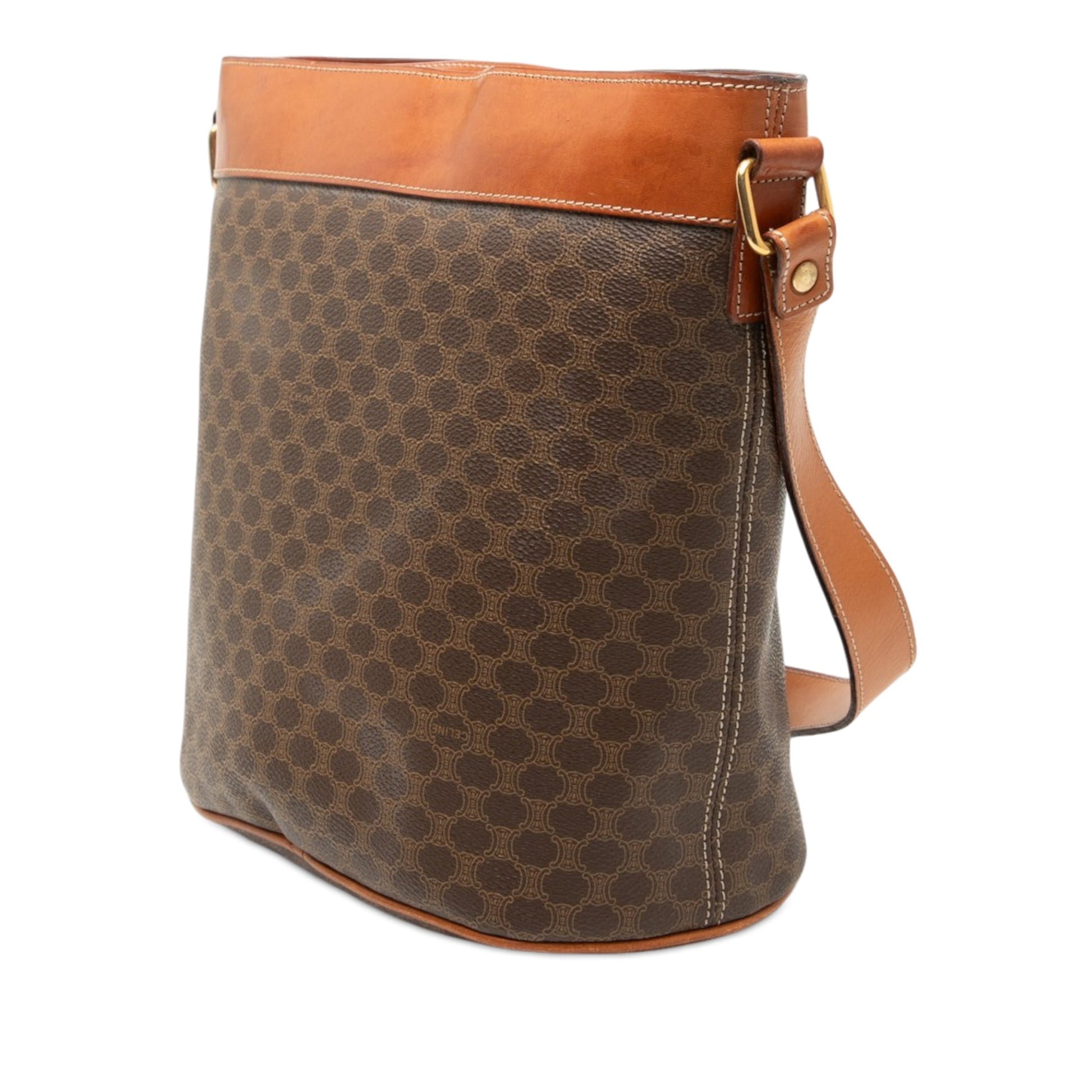 Celine Macadam Coated Canvas Bucket Bag