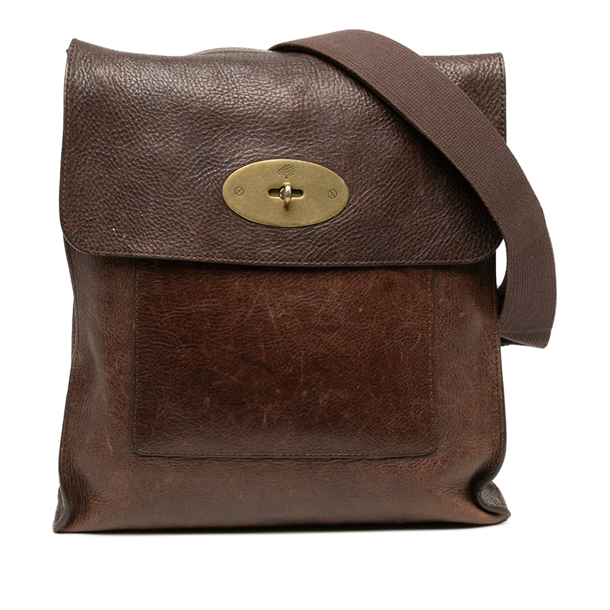 Mulberry Leather Antony Crossbody — Brown