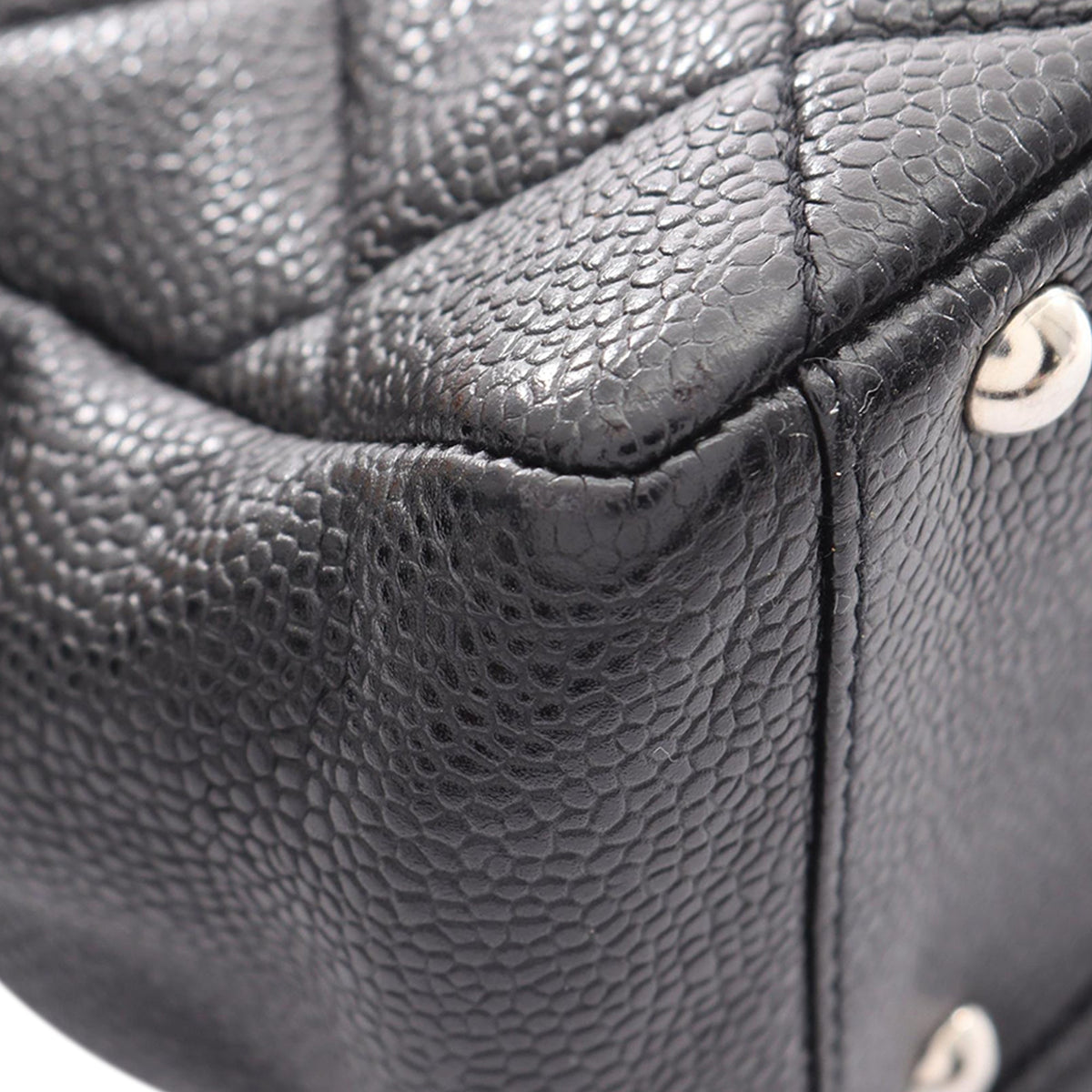 Chanel Paris Edinburgh Quilted Caviar Front Flap Pocket Tote