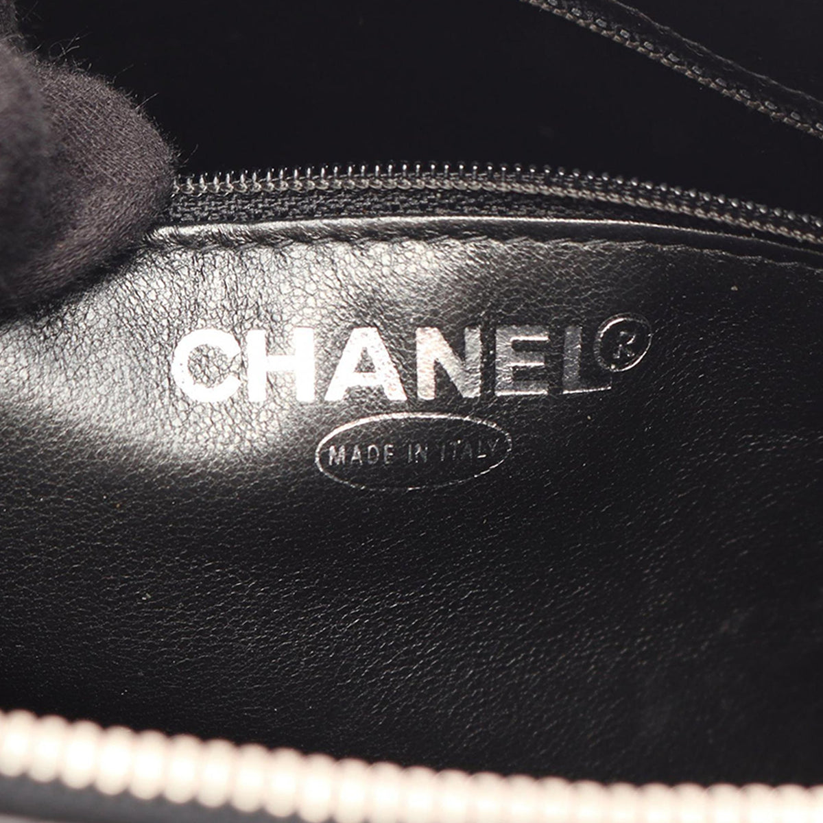 Chanel Paris Edinburgh Quilted Caviar Front Flap Pocket Tote
