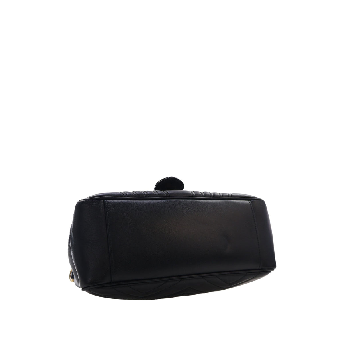 Gucci Small GG Marmont Matelasse Calfskin Top Handle Bag — Black