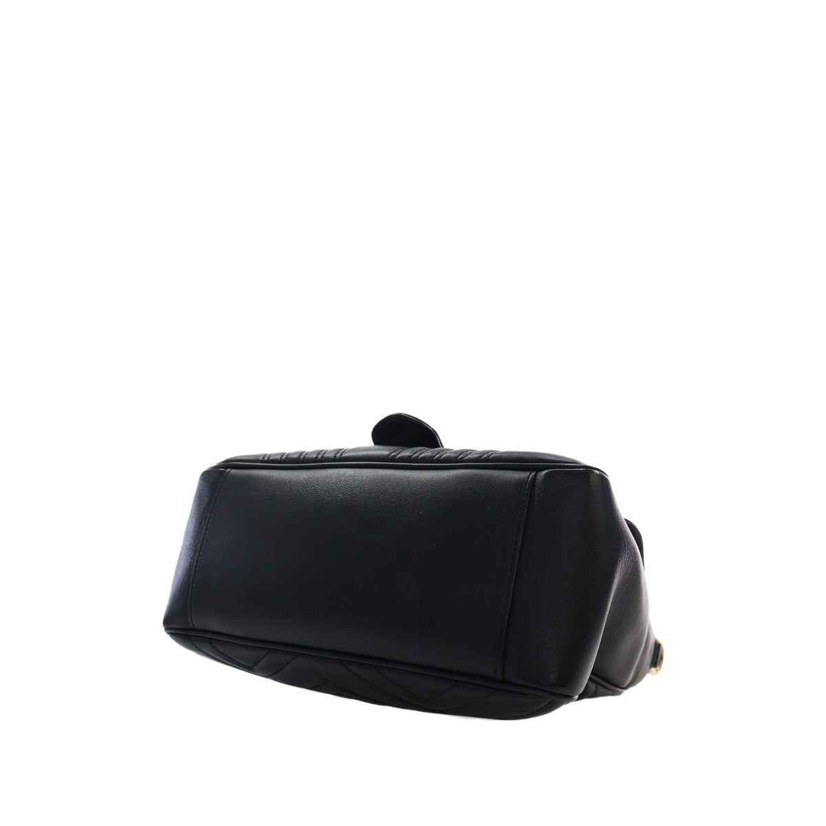 Gucci Small GG Marmont Matelasse Calfskin Top Handle Bag — Black