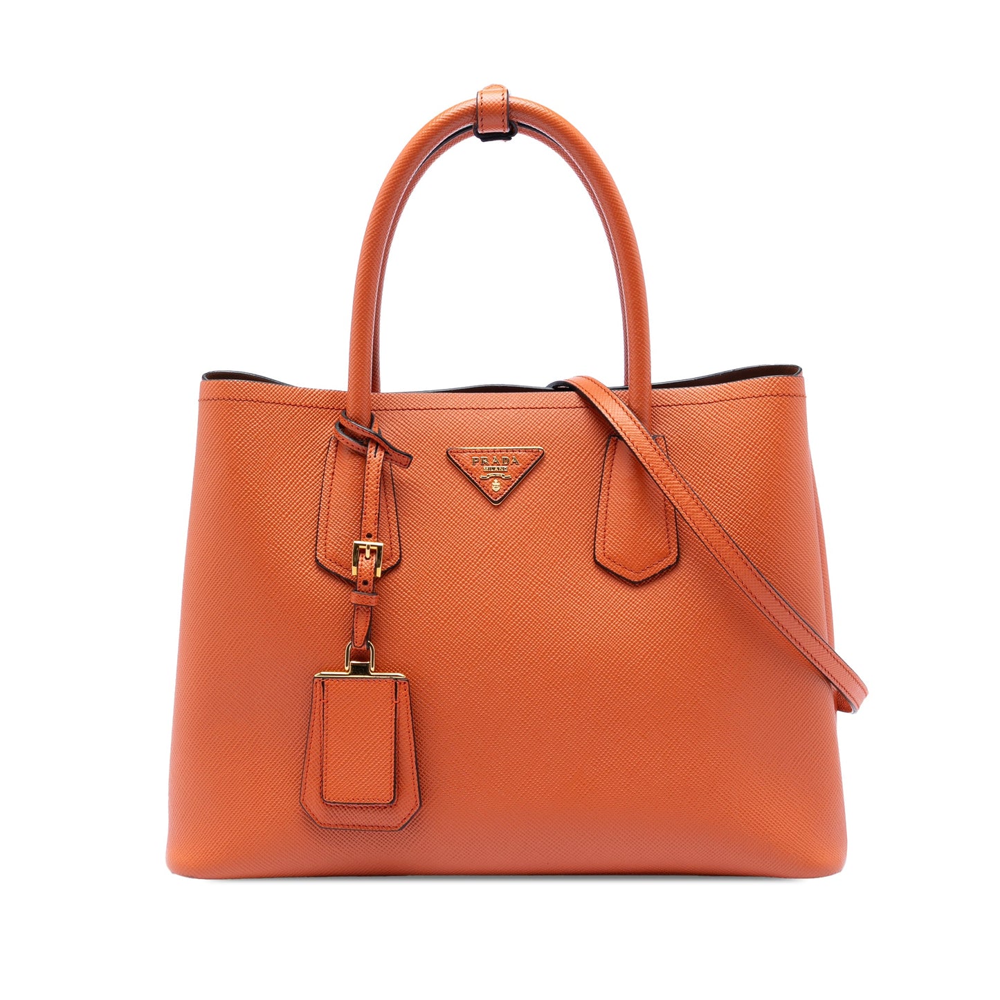 Prada Medium Saffiano Cuir Double Handle Satchel