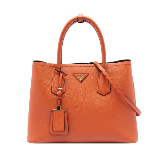 Prada Medium Saffiano Cuir Double Handle Satchel
