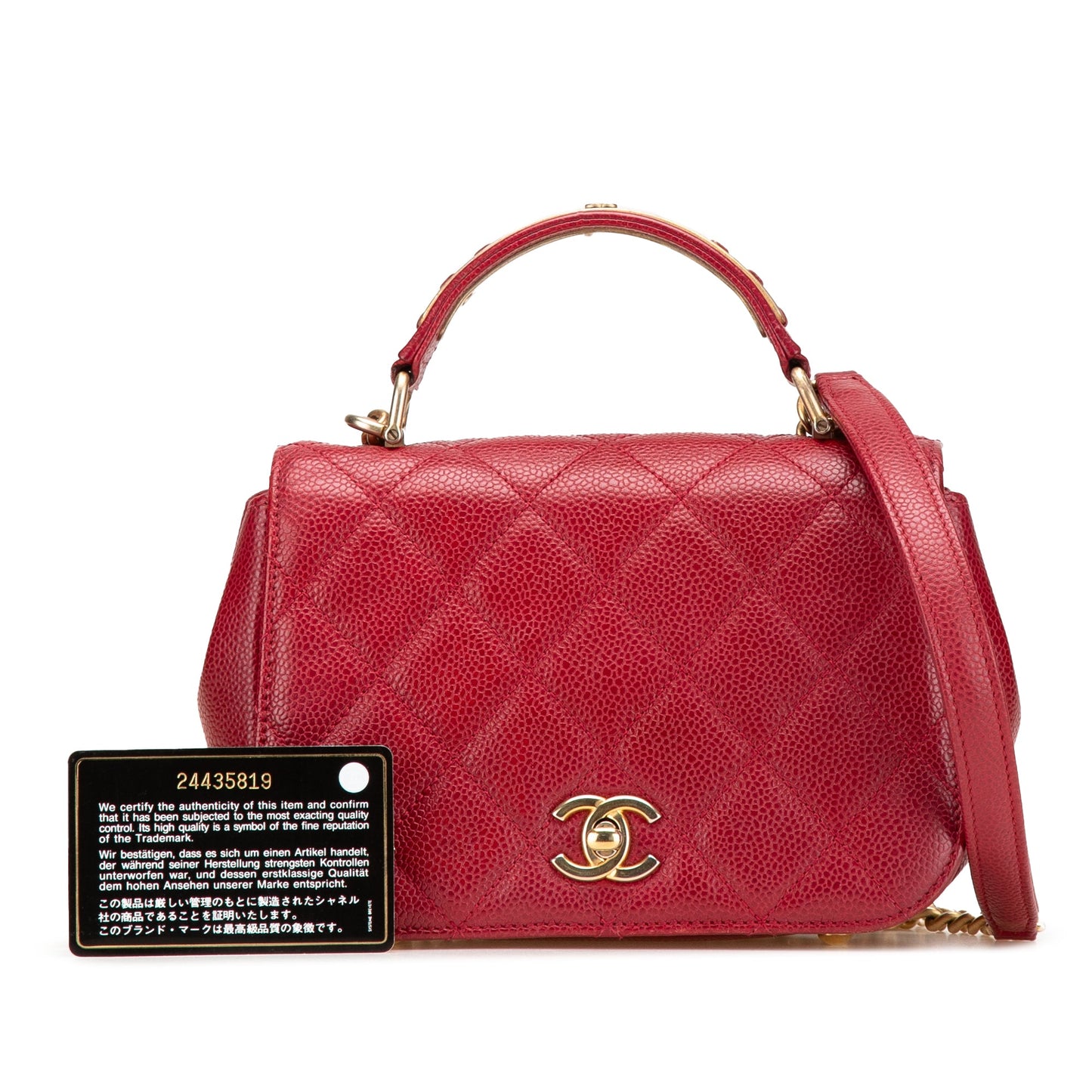 Chanel Mini Quilted Caviar Carry Around Flap