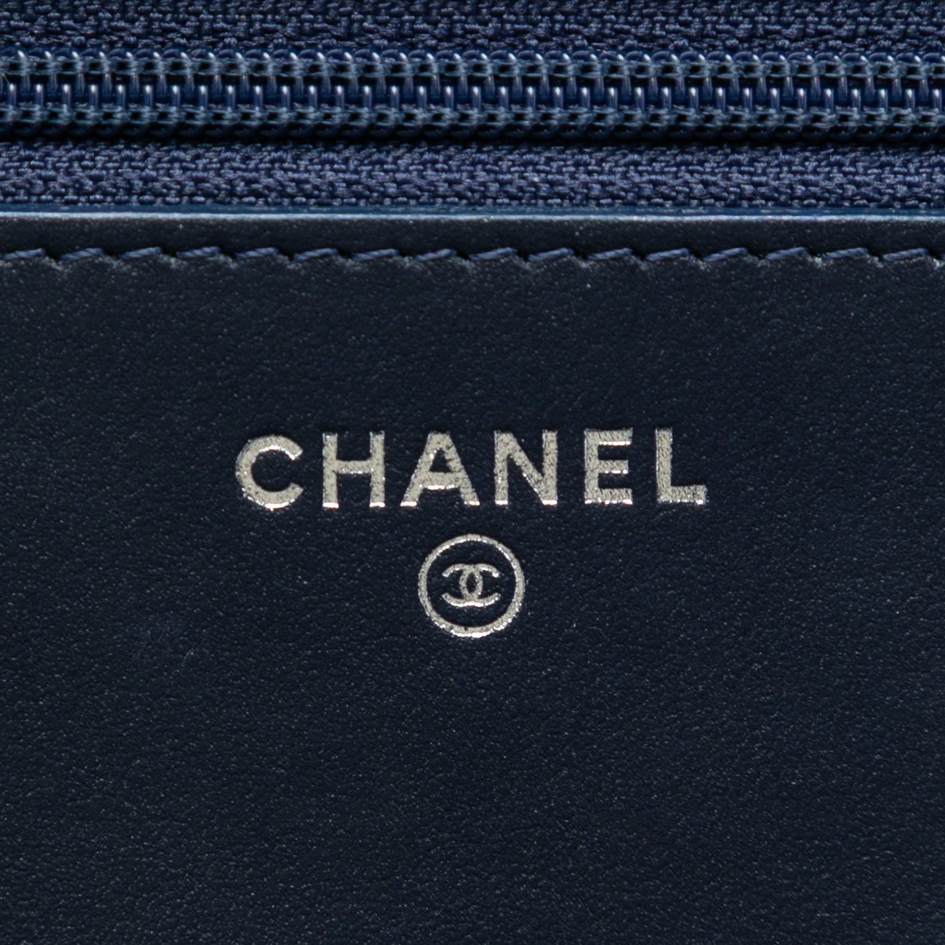 Chanel Printed Denim and Calfskin Gabrielle Wallet On Chain