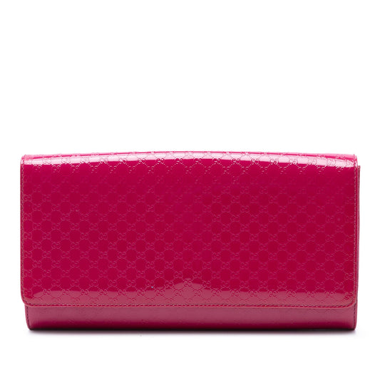 Gucci Microguccissima Patent Broadway Clutch