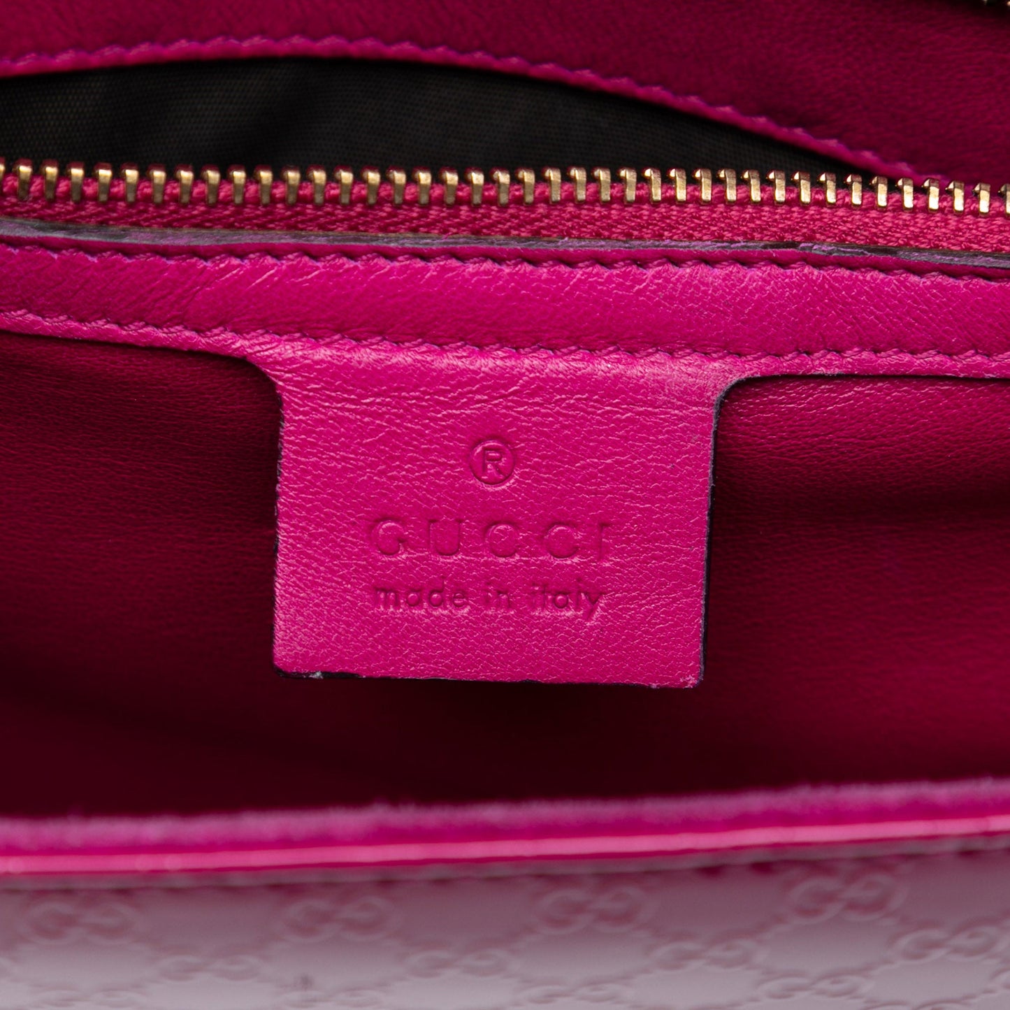Gucci Microguccissima Patent Broadway Clutch