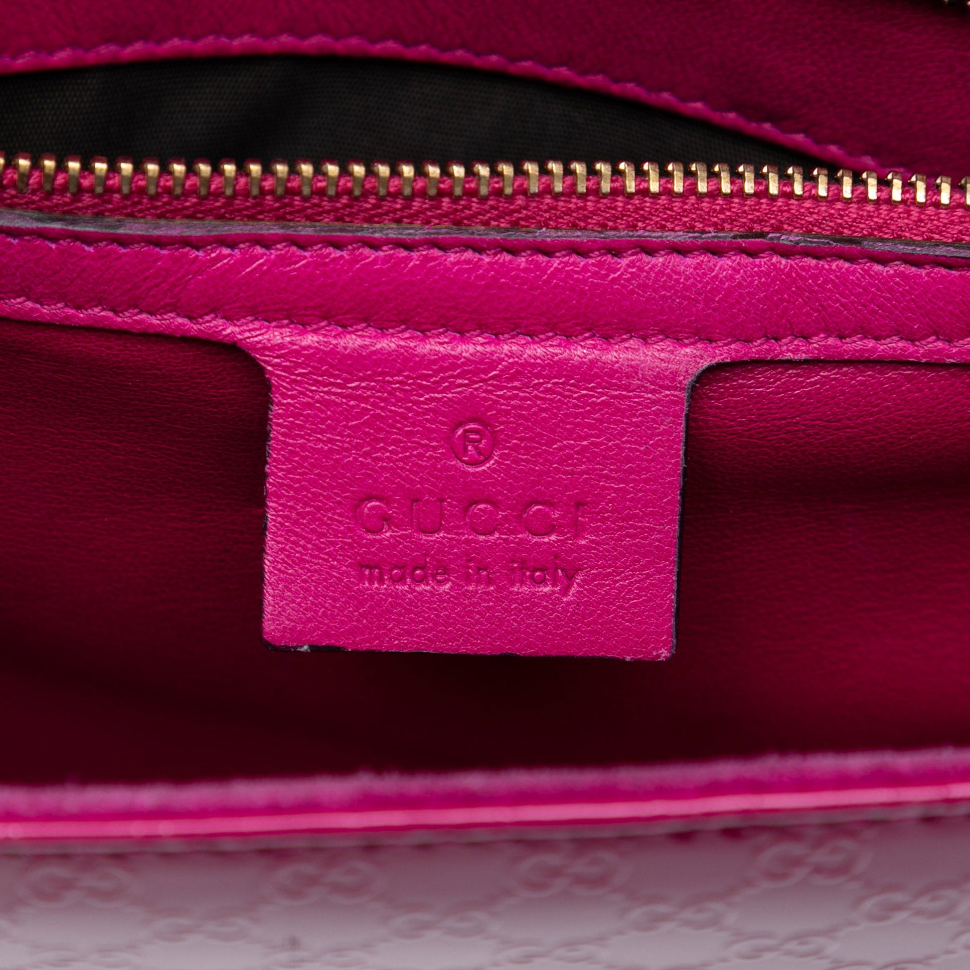 Gucci Microguccissima Patent Broadway Clutch