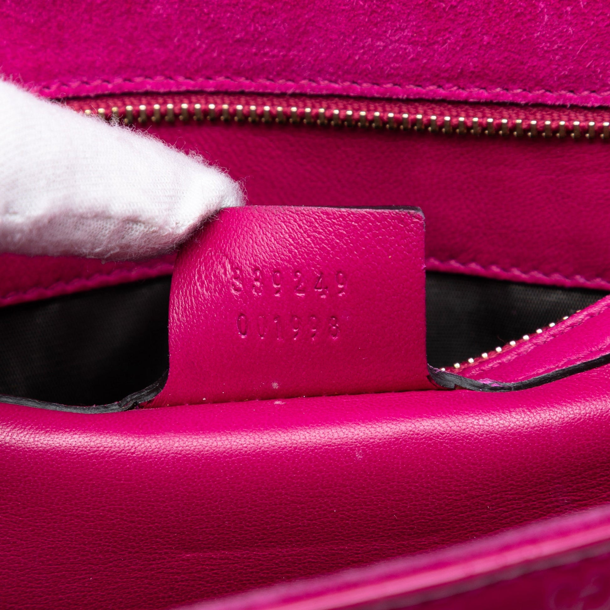 Gucci Microguccissima Patent Broadway Clutch