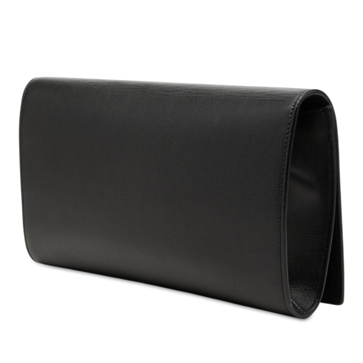 Saint Laurent Large Calfskin Monogram Belle De Jour Clutch — Black
