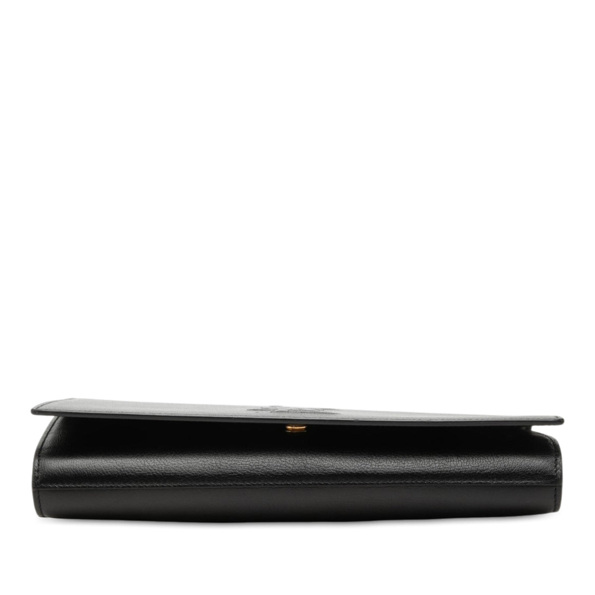 Saint Laurent Large Calfskin Monogram Belle De Jour Clutch — Black